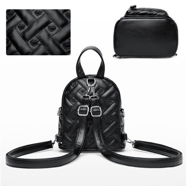 Retro Embossed Women's Shoulder Backpack - Image 7