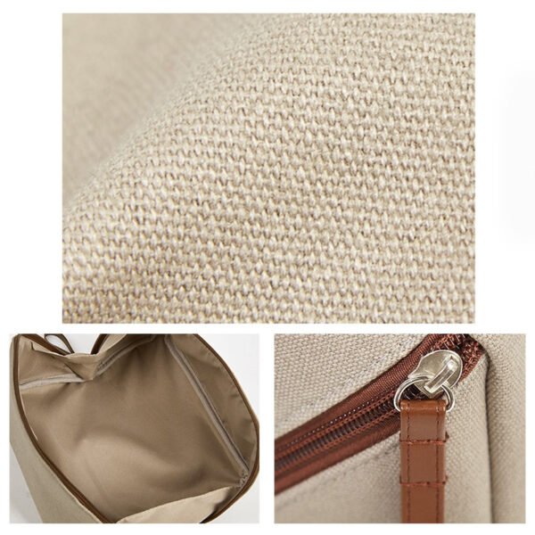 Portable Travel Canvas Zipper Storage Bag for Toiletries - Image 5
