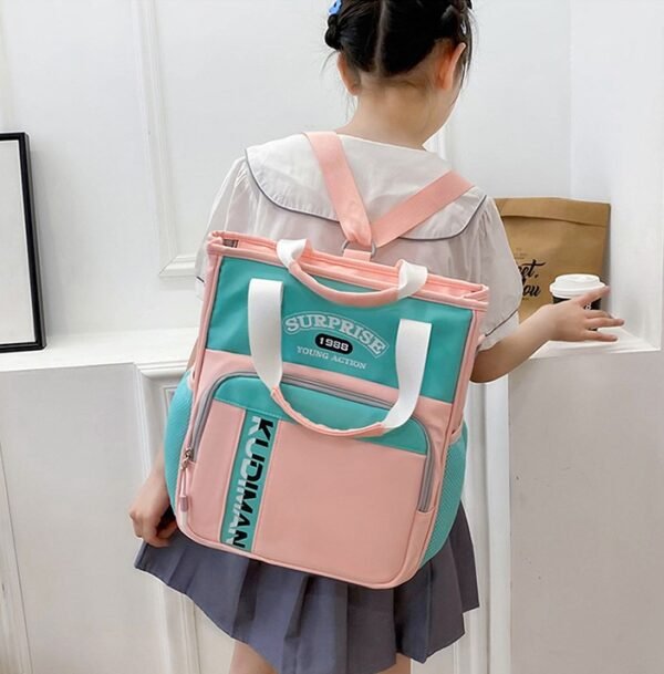 Elementary School Student Tutoring Bag, Ultra-light Children's Sling Bag, Large Capacity Book Bag - Image 4