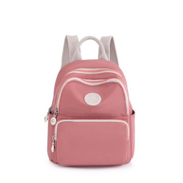 Women's Casual Large Capacity Backpack Solid Color Nylon Shoulder Bag for Women - Image 5