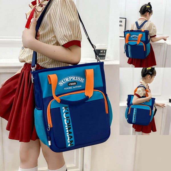 Elementary School Student Tutoring Bag, Ultra-light Children's Sling Bag, Large Capacity Book Bag - Image 8
