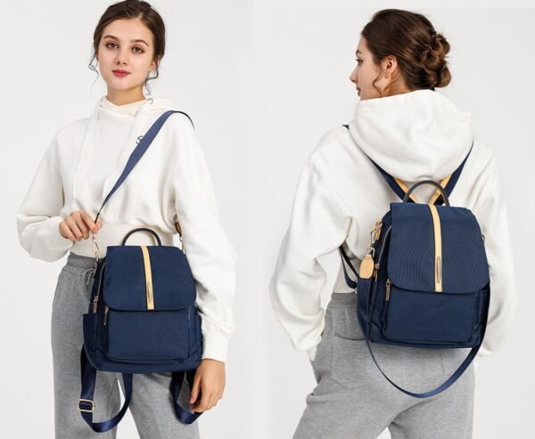 Women's Waterproof Nylon Casual Backpack - Image 3
