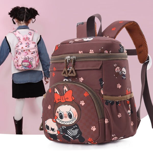 Kindergarten Labubu Cartoon Pattern Children's Backpack Oxford Cloth - Image 4