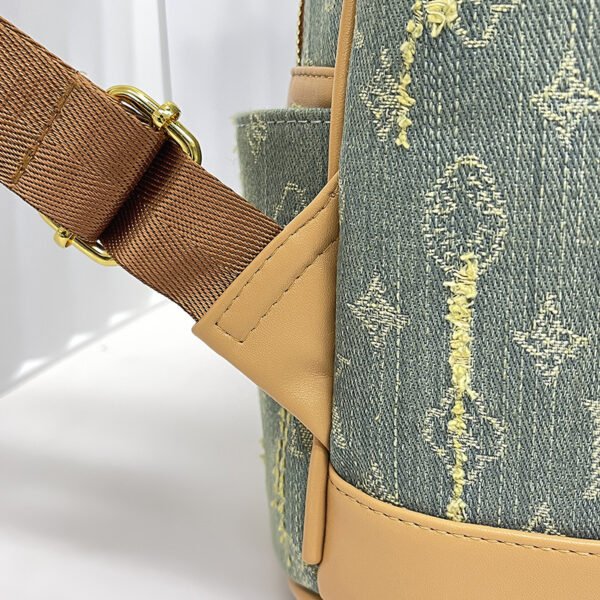 Cute Bear Backpack, Simple Canvas Travel Bag - Image 7