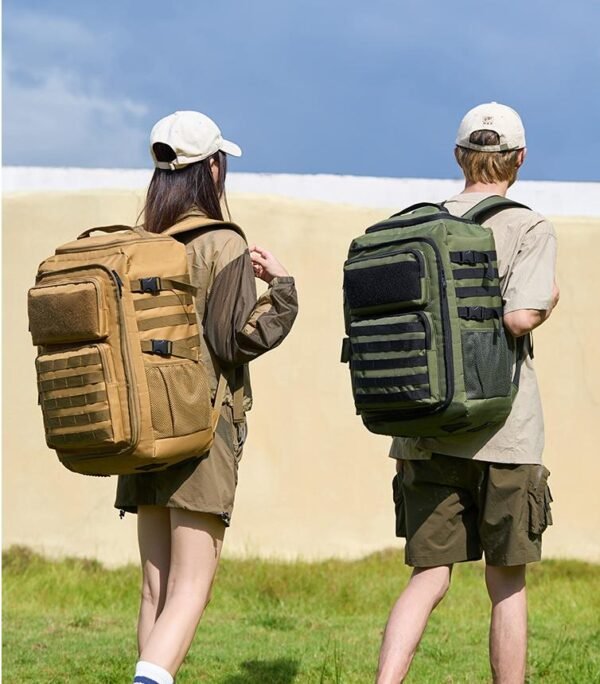 Large-Capacity Hiking Backpack Water-Resistant Outdoor Camping Backpack Camouflage Tactical Backpack - Image 4