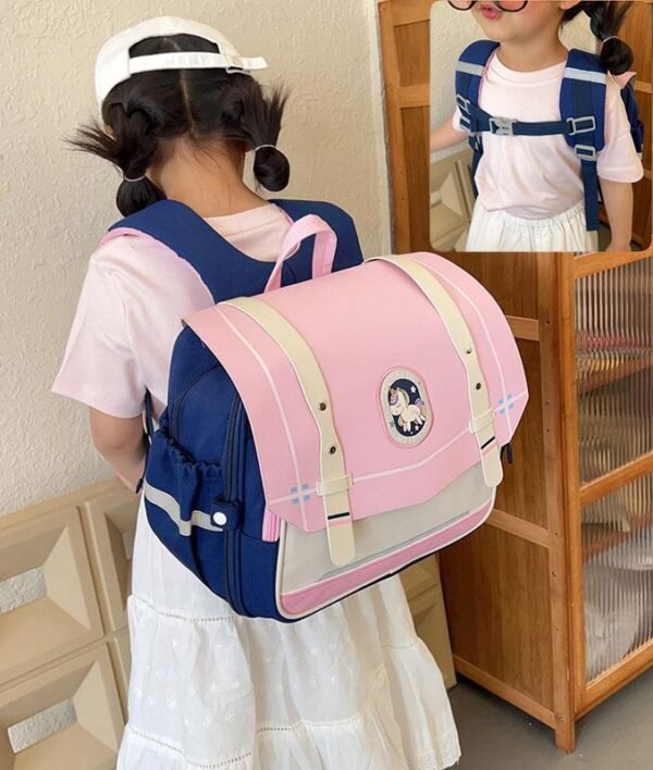 Waterproof Cartoon Backpack for Elementary School Students to Protect Their Spine - Image 7
