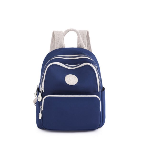 Women's Casual Large Capacity Backpack Solid Color Nylon Shoulder Bag for Women - Image 4