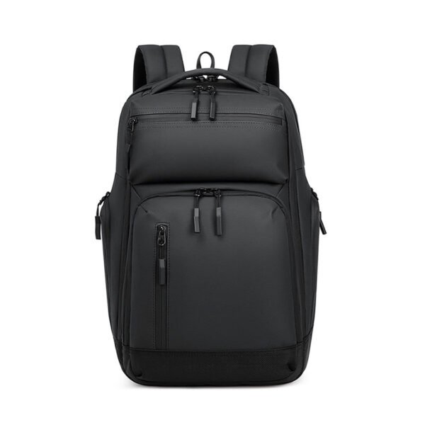 Multi-Compartment Hanging Handle Business Laptop Bag Water-Resistant Backpack for Commuting - Image 3