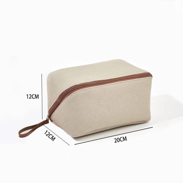 Portable Travel Canvas Zipper Storage Bag for Toiletries - Image 4