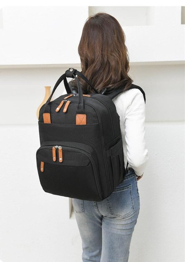 Expandable Mom Bag - Splash-Resistant Multifunctional Waterproof Backpack for Moms and Babies - Image 7