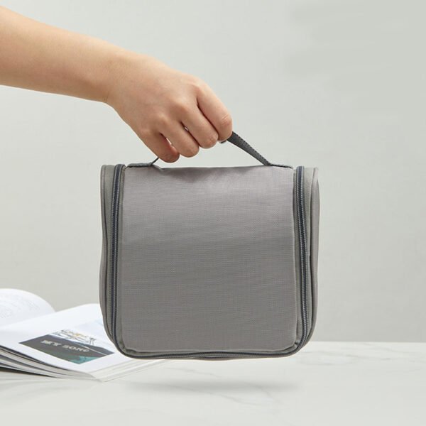 Flip Cover Toiletry Bag with Hook for Men's Travel Business Simple Storage Bag Oxford cloth - Image 5