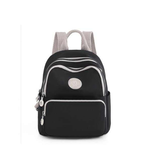 Women's Casual Large Capacity Backpack Solid Color Nylon Shoulder Bag for Women - Image 3