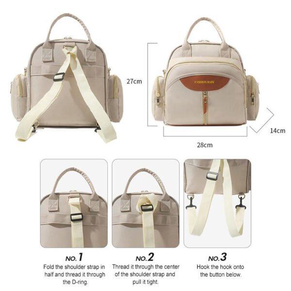Compact High-Capacity Wet/Dry Separation Milk Storage Bag Insulated Mom's Tote for On-the-Go - Image 7