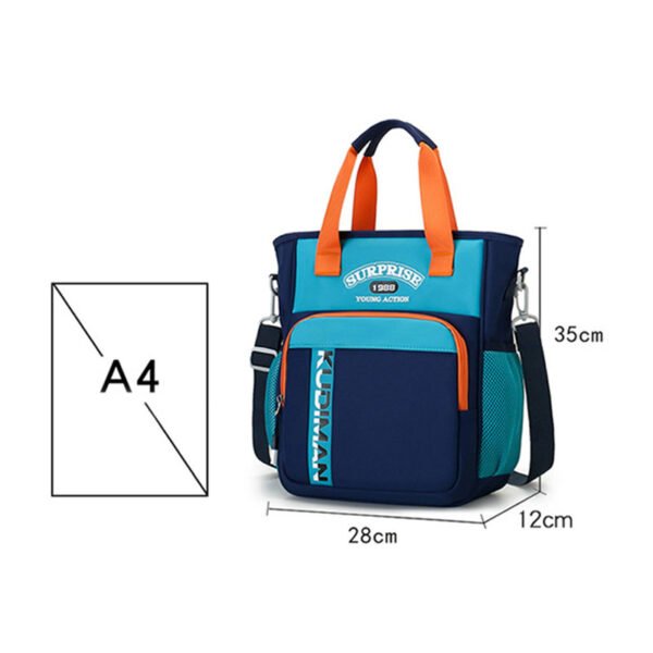 Elementary School Student Tutoring Bag, Ultra-light Children's Sling Bag, Large Capacity Book Bag - Image 12