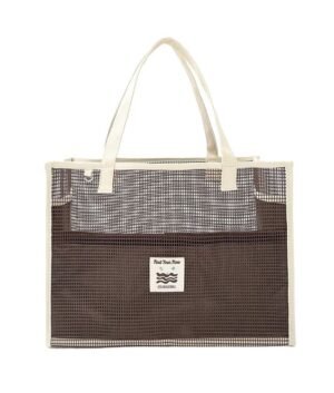 Large-capacity Drainage Mesh Shoulder Bag, Beach Vacation Storage Bag, Swimming Bag