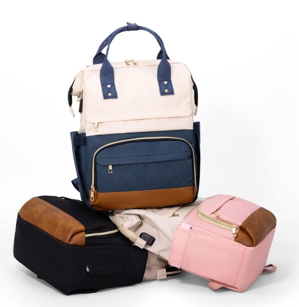 Waterproof Two-tone Travel Bag, Unisex Backpack - Image 9