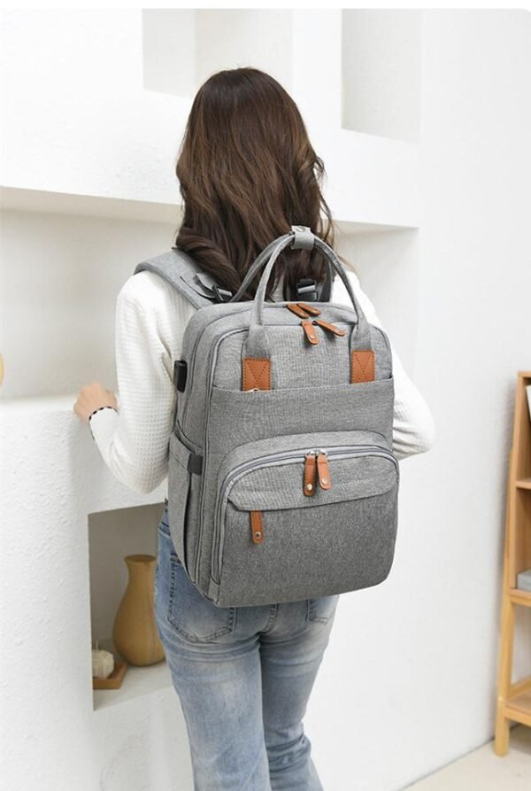Expandable Mom Bag - Splash-Resistant Multifunctional Waterproof Backpack for Moms and Babies - Image 5
