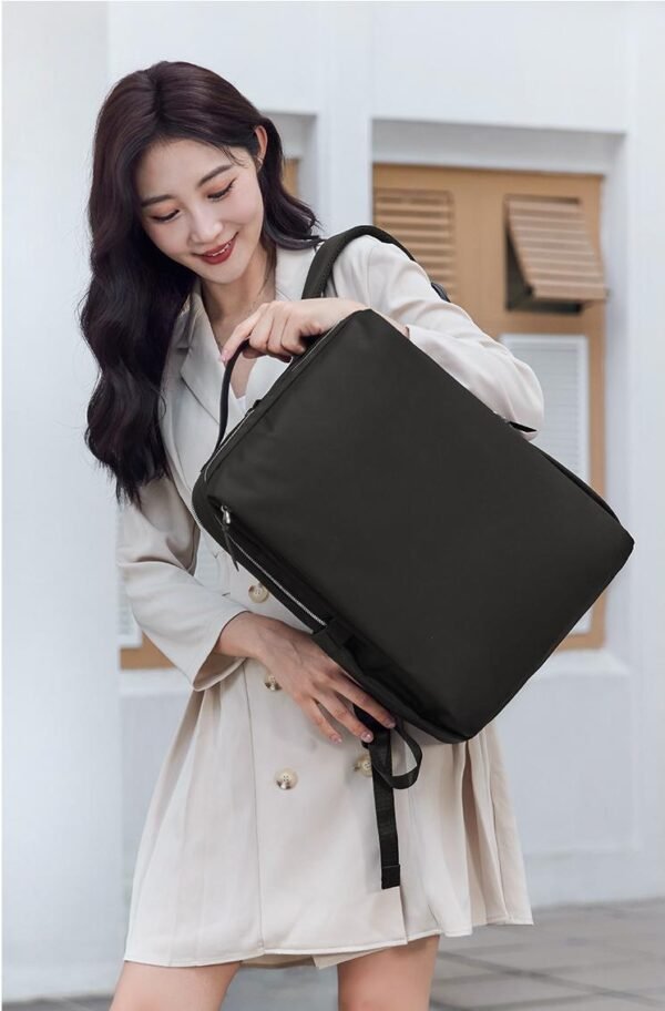 Commuter Shock-Absorbing 15.6-Inch Laptop Backpack for College Students, Unisex Nylon Backpack - Image 5