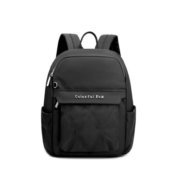 Women's Large Capacity Travel Backpack Korean Nylon Embroidered Student Schoolbag - Image 6