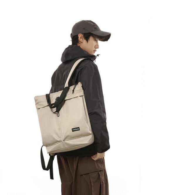 Nylon Backpack for Men and Women, Commuting, Casual, Versatile, Portable One-Shoulder Dual-Use Lightweight Backpack - Image 3