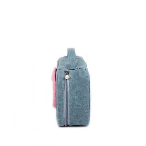 Durable Denim Travel Makeup Bag - Image 2