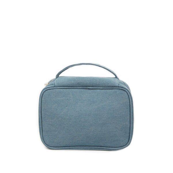 Durable Denim Travel Makeup Bag - Image 3