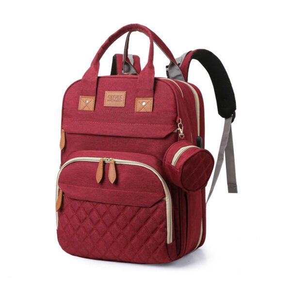 Mummy Bag Anti-mosquito Yarn Large Capacity Embroidered Baby Bag Multi-function Bed Bag Mummy Bag Trailer Bag - Image 4