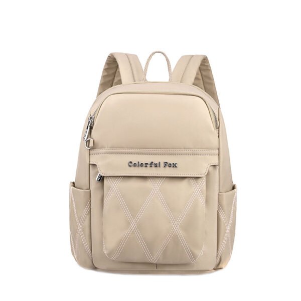 Women's Large Capacity Travel Backpack Korean Nylon Embroidered Student Schoolbag - Image 5