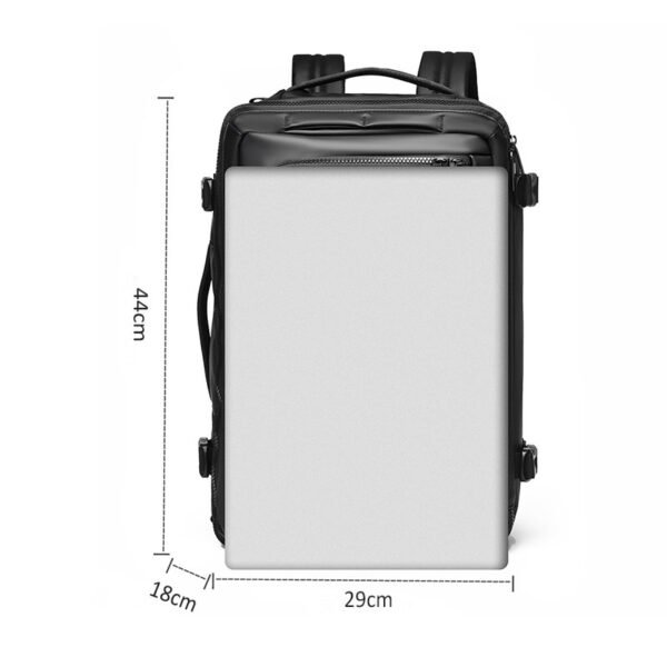 Dry-Wet Separation Crossbody Business Backpack Men's Travel Backpack Wear-Resistant Fabric - Image 13