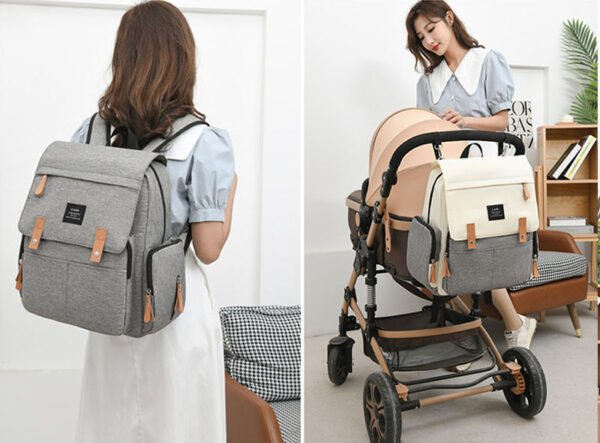 Multifunctional Large Capacity Backpack Fashionable Mommy Travel Backpack - Image 9