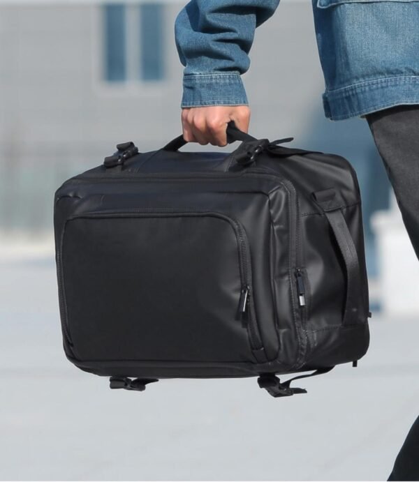 Dry-Wet Separation Crossbody Business Backpack Men's Travel Backpack Wear-Resistant Fabric - Image 12